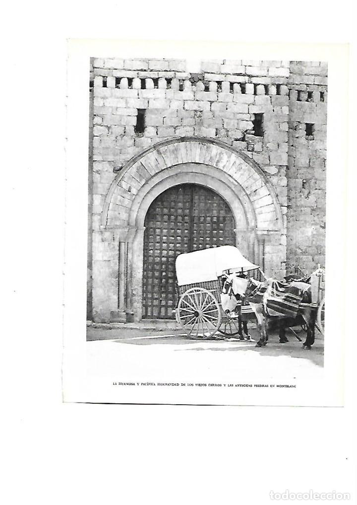Colecionismo: A&Ntilde;O 1961 RECORTE PRENSA FOTOGRAFIA MONTBLANC MURALLA VIEJOS CARROS SANTA MARIA