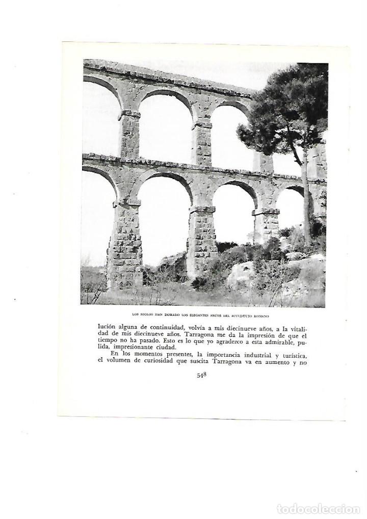 Collecting paper: A&Ntilde;O 1961 RECORTE PRENSA FOTOGRAFIA ACUEDUCTO ROMANO DE TARRAGONA ARCOS