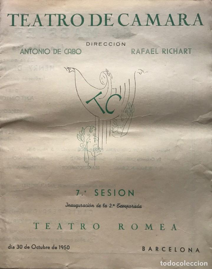1950 Teatro Romea. Teatro de Camara 21,9x27,5 cm