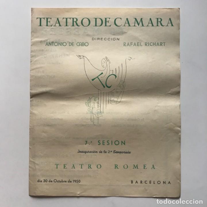 1950 Teatro Romea. Teatro de Camara 21,9x27,5 cm