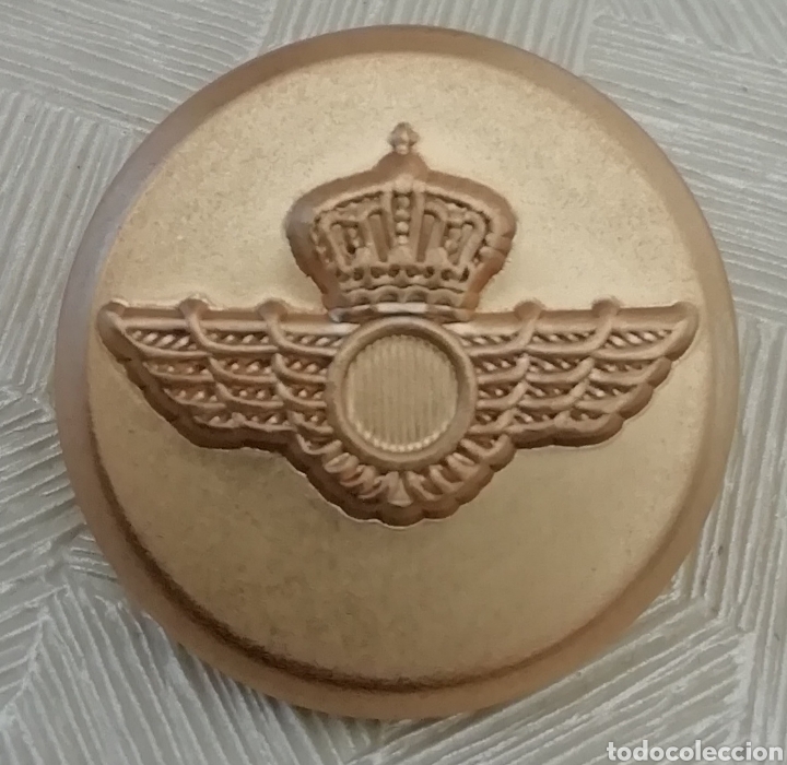 Coleccionismo: Lote de 10 botones dorados chaqueta americana del Ej&eacute;rcito del &Aacute;ire de Espa&ntilde;a