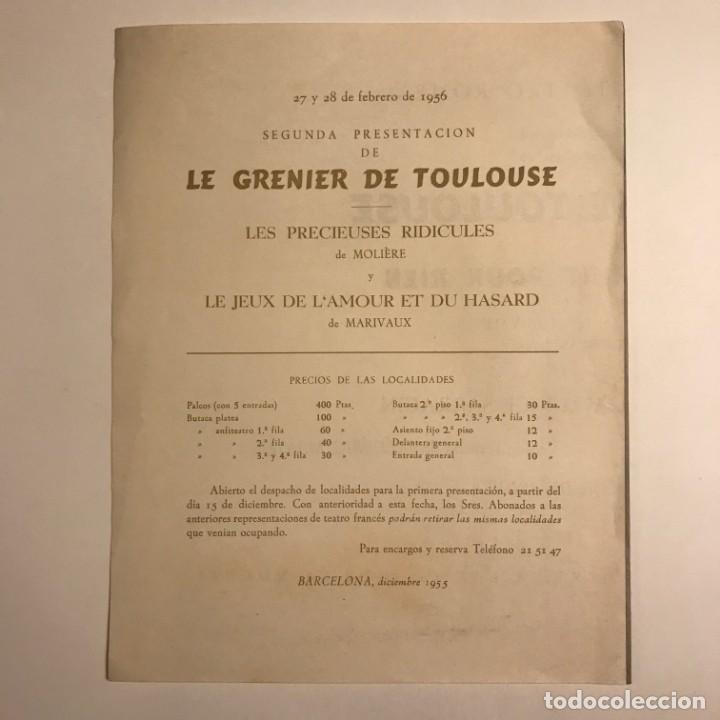 1955 Teatro Romea. Le Grenier de Toulouse en Barcelona 16,8x21,5 cm
