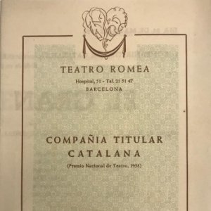 1955 Teatro Romea. Programa de mano. El gran egoista? 14x20,6 cm
