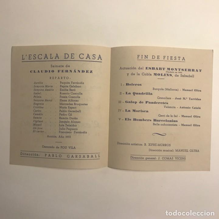 1950 Teatro Romea. Programa de mano. L'escala de casa 13,8x15,9 cm