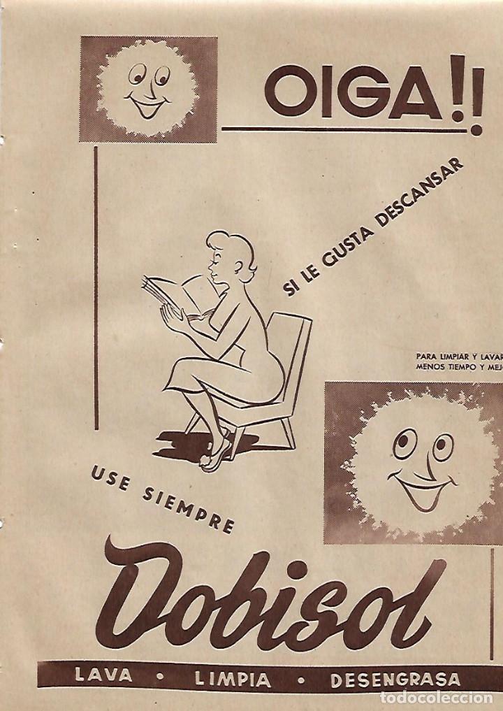 Collezionismo: A&Ntilde;O 1955 RECORTE PRENSA PUBLICIDAD DOBISOL DETERGENTE LAVA LIMPIA DESENGRASANTE