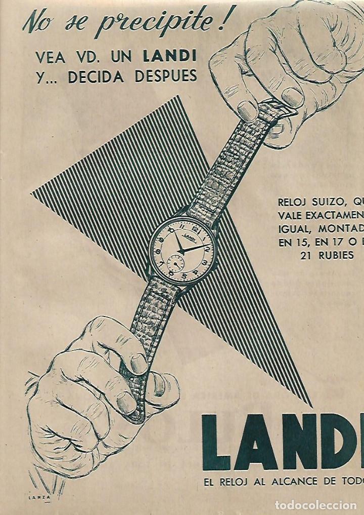 Sammelleidenschaft Papier: A&Ntilde;O 1955 RECORTE PRENSA PUBLICIDAD RELOJ LANDI