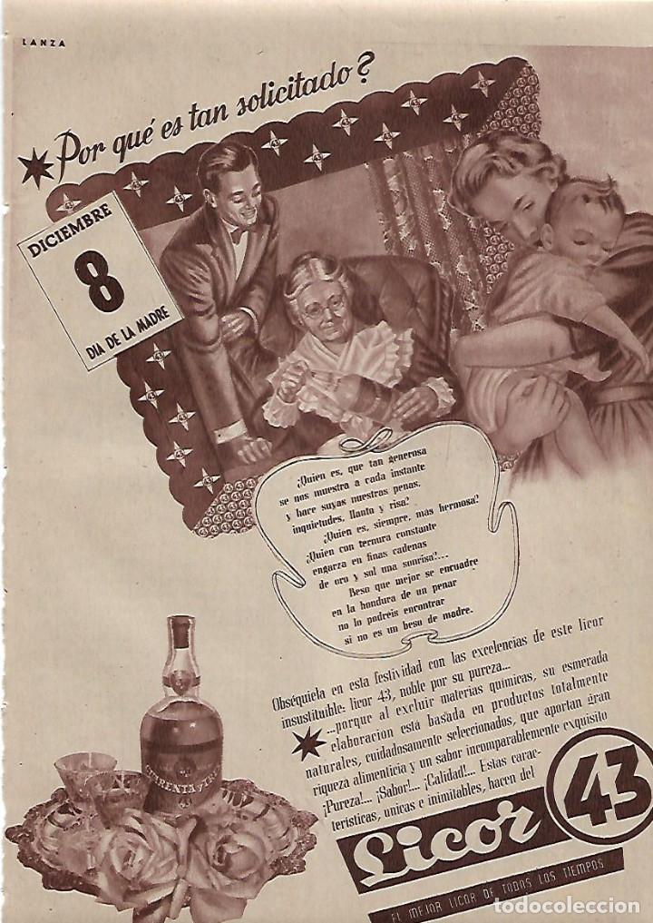 Collezionismo: A&Ntilde;O 1955 RECORTE PRENSA PUBLICIDAD BEBIDAS LICOR 43