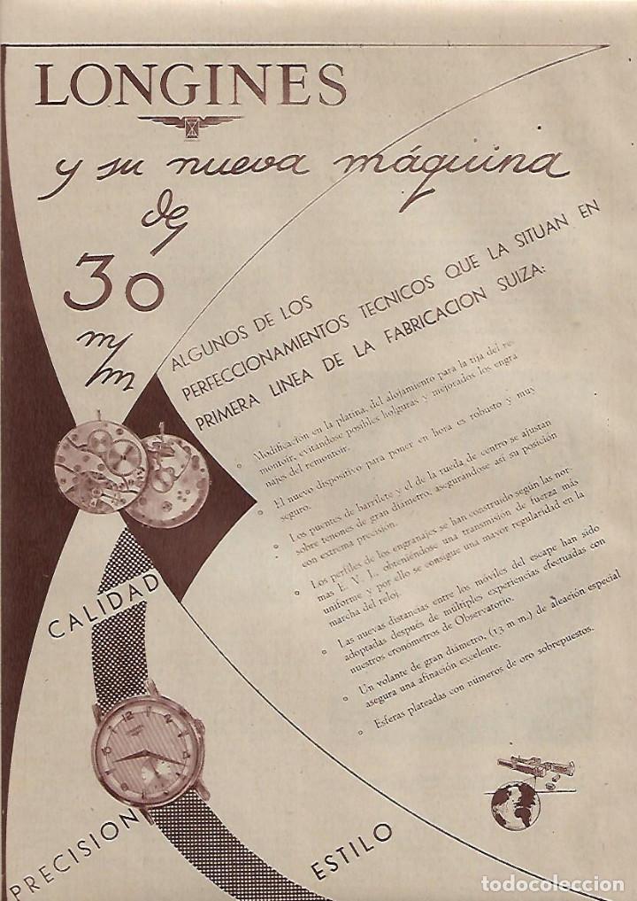 Collezionismo: A&Ntilde;O 1955 RECORTE PRENSA PUBLICIDAD RELOJ LONGINES