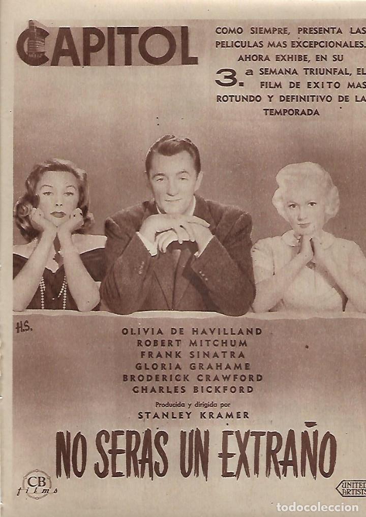 Collezionismo: A&Ntilde;O 1955 RECORTE PRENSA PUBLICIDAD CINE PELICULA NO SERAS UN EXTRA&Ntilde;O CINE CAPITOL
