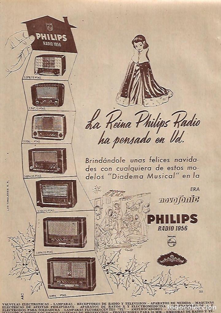 Coleccionismo: A&Ntilde;O 1955 RECORTE PRENSA PUBLICIDAD RADIO PHILIPS