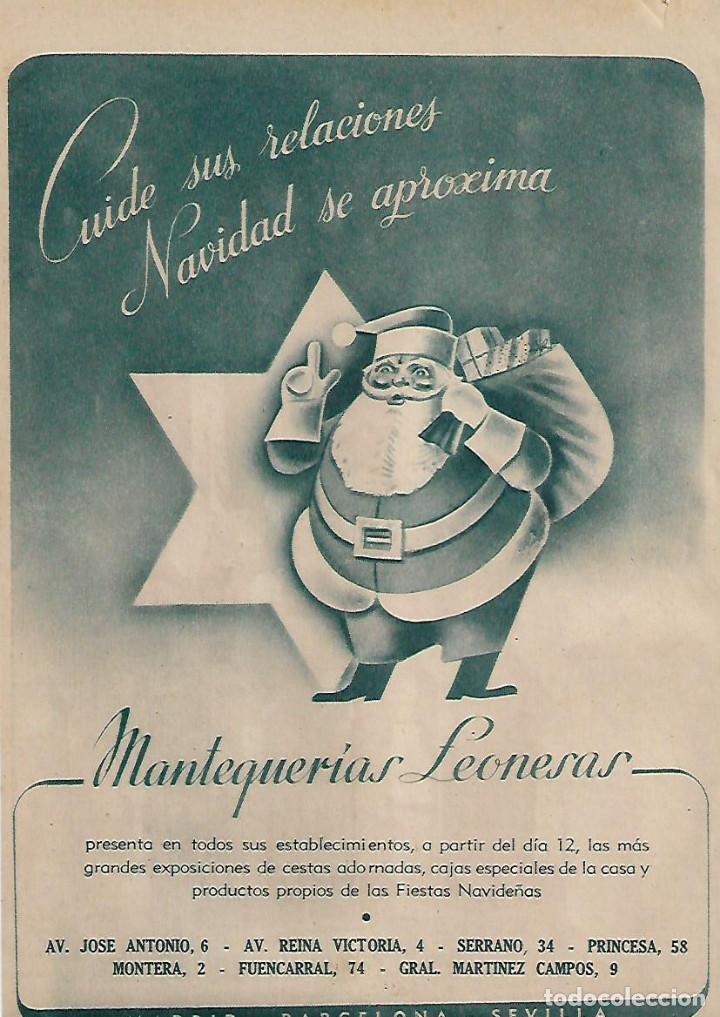 Collectionnisme: A&Ntilde;O 1955 RECORTE PRENSA PUBLICIDAD MANTEQUERIAS LEONESAS NAVIDAD