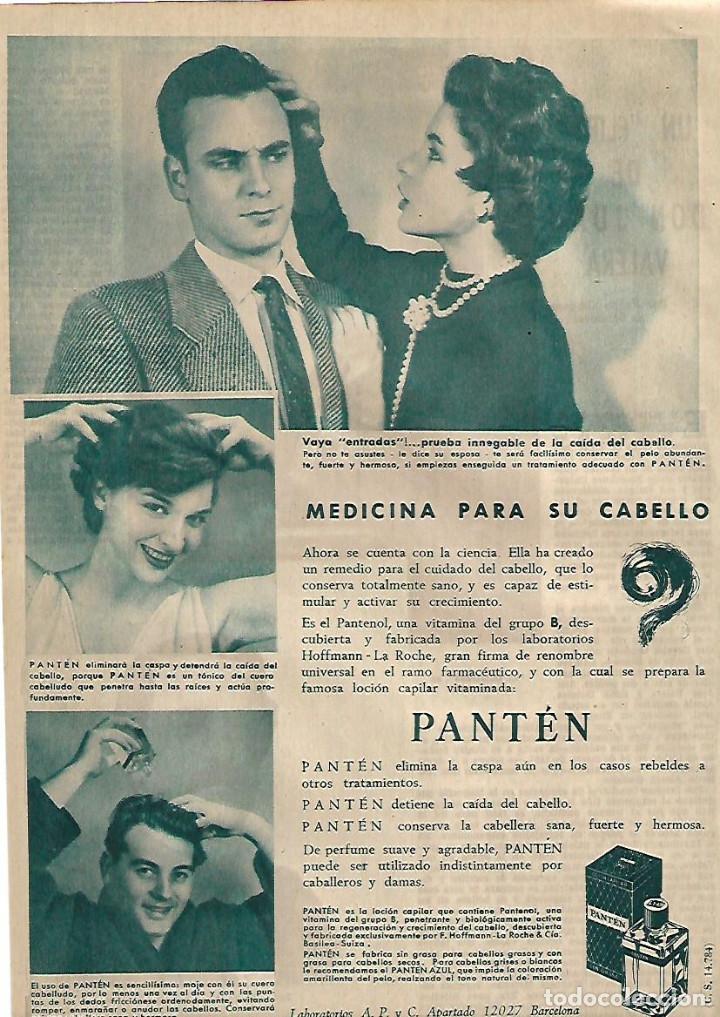 Collezionismo: A&Ntilde;O 1955 RECORTE PRENSA PUBLICIDAD PANTEN CUIDADO DEL CABELLO CASPA CALVICIE