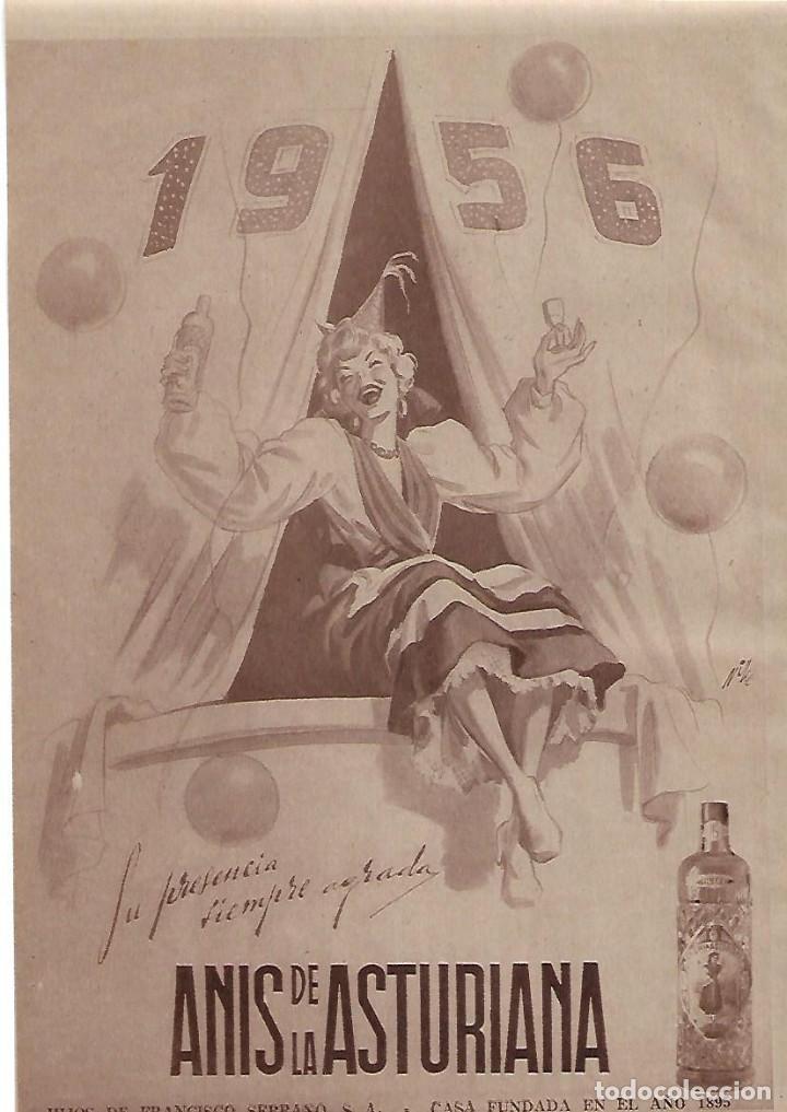Collectionnisme: A&Ntilde;O 1955 RECORTE PRENSA PUBLICIDAD BEBIDAS ANIS DE LA ASTURIANA