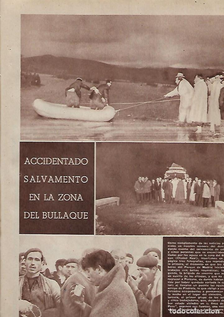 Collezionismo: A&Ntilde;O 1955 RECORTE PRENSA SALVAMENTO DE SETENTA Y CINCO PERSONAS EN LA ZONA DEL BULLAQUE CIUDAD REAL