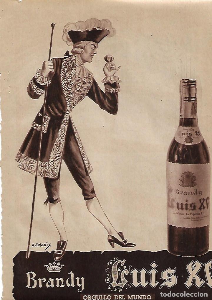 Collezionismo: A&Ntilde;O 1955 RECORTE PRENSA PUBLICIDAD BEBIDAS BRANDY LUIS XV CO&Ntilde;AC