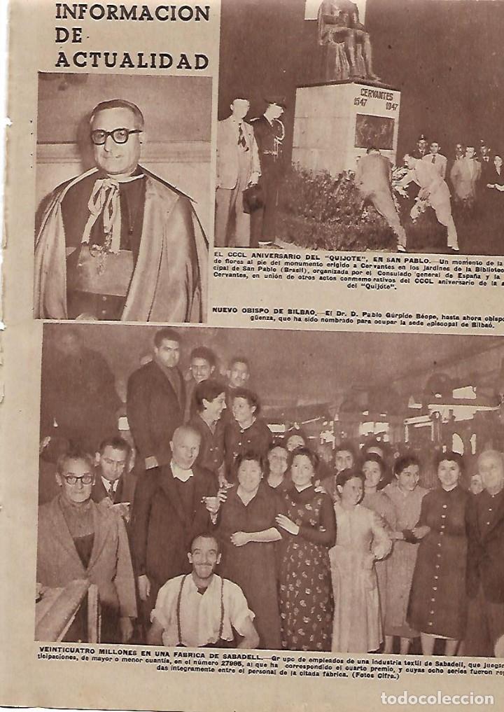 Colecionismo: A&Ntilde;O 1955 RECORTE PRENSA LOTERIA AGRACIADOS CUARTO PREMIO TRABAJADORES FABRICA SABADELL
