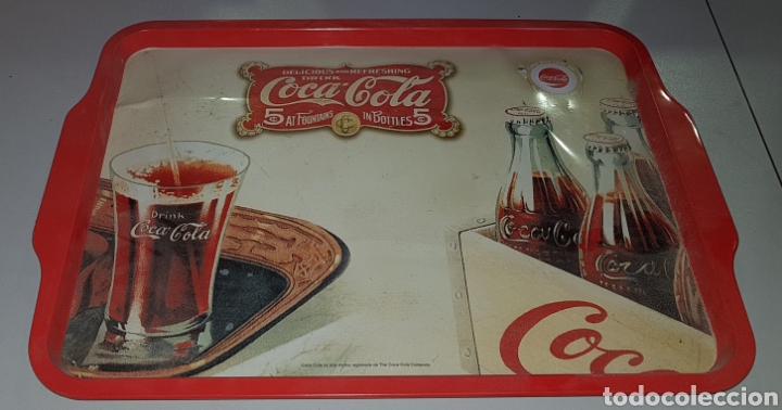 Coleccionismo: Bandeja coca cola - chapa - 48x34 - car11