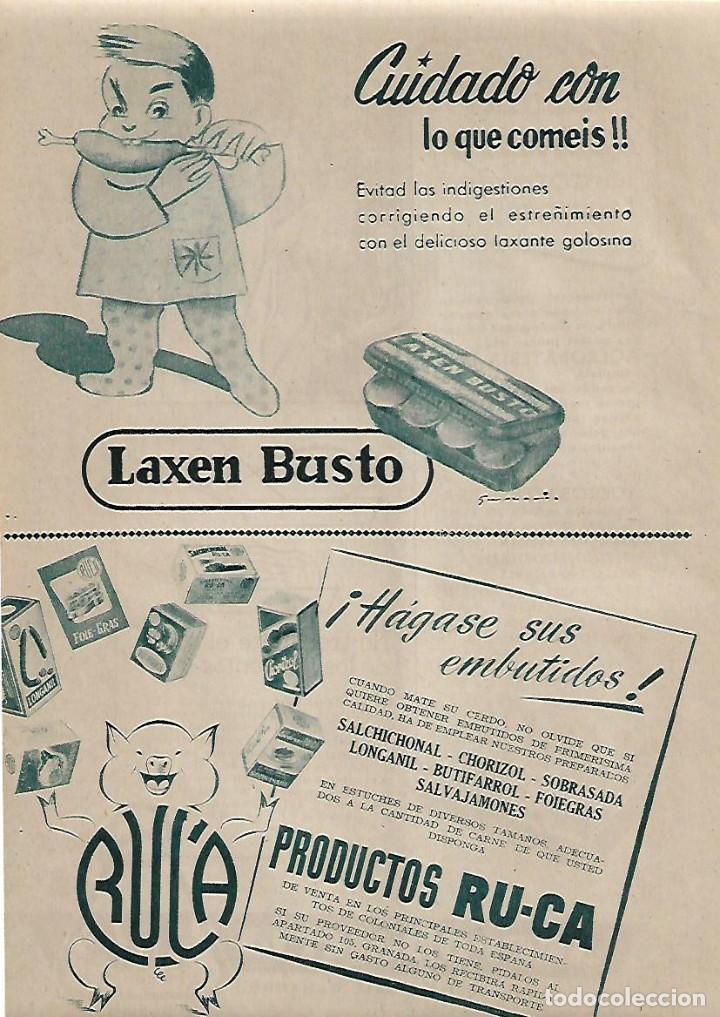 Coleccionismo: A&Ntilde;O 1955 RECORTE PRENSA PUBLICIDAD LAXEN BUSTO PRODUCTOS RUCA