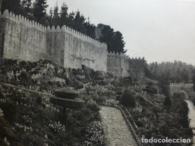 Collectionnisme: MONTERREAL PONTEVEDRA CASTILLO ANTIGUA LAMINA HUECOGRABADO A&Ntilde;OS 40