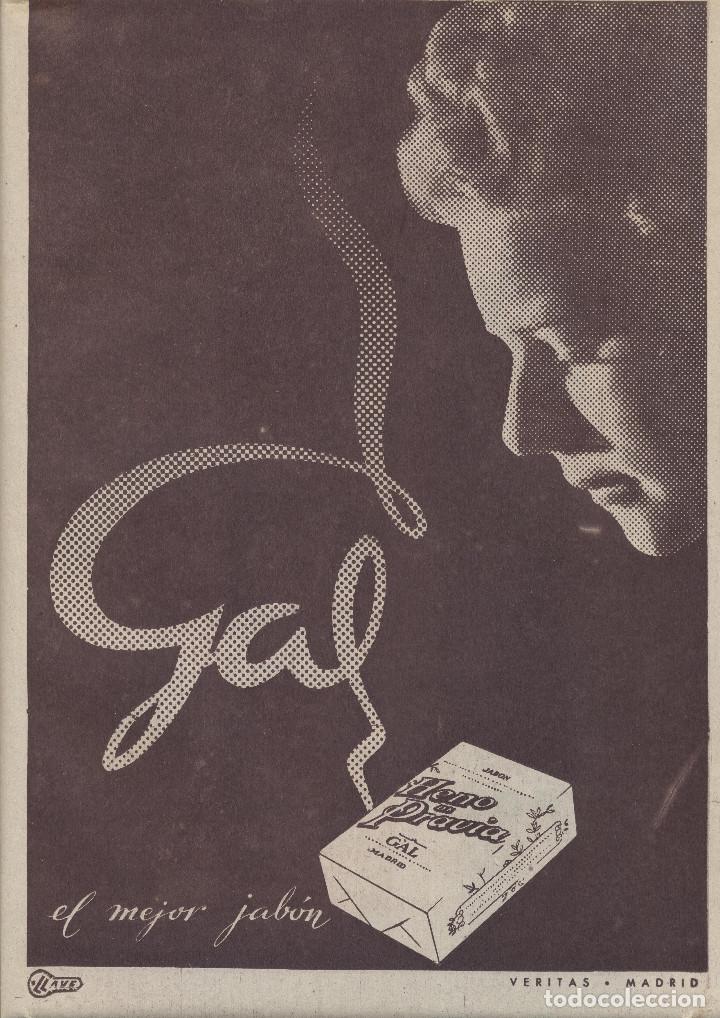 Colecionismo: A&Ntilde;O 1955 RECORTE PRENSA PUBLICIDAD PASTILLA DE JABON HENO DE PRAVIA PERFUMERIA GAL MADRID