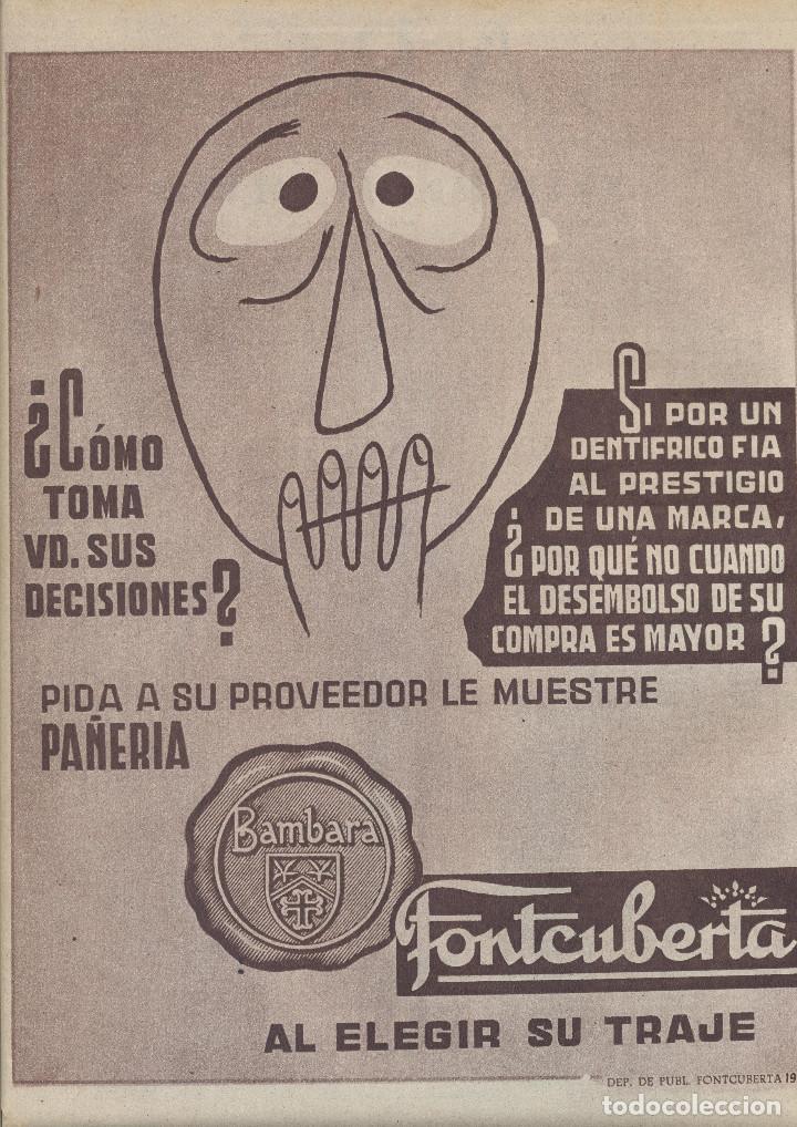 Collezionismo: A&Ntilde;O 1955 RECORTE PRENSA PUBLICIDAD PA&Ntilde;OS BAMBARA FONTCUBERTA