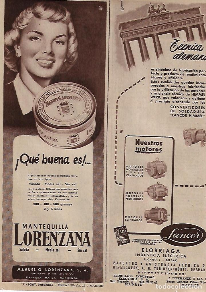 Collecting paper: A&Ntilde;O 1955 RECORTE PRENSA PUBLICIDAD MANTEQUILLA LORENZANA