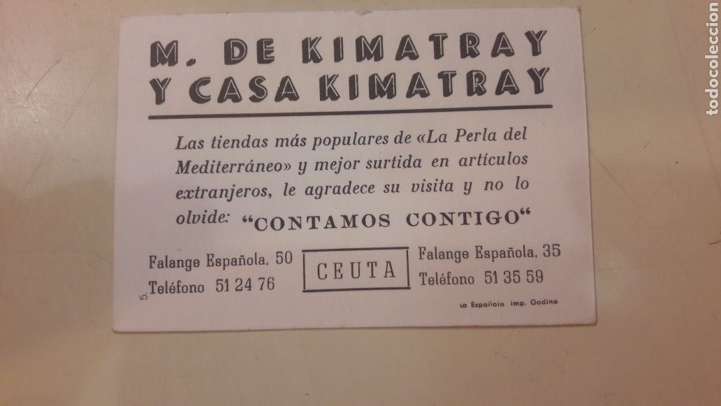 Coleccionismo: Ceuta casa Kimatray postal - Foto 1