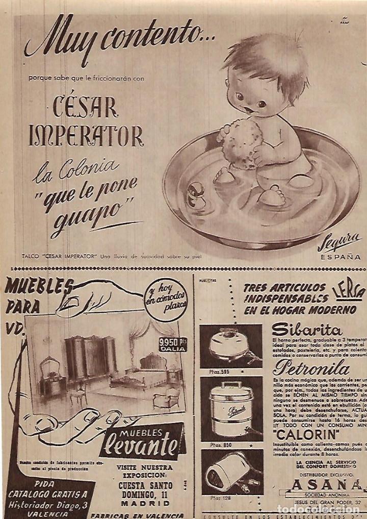 Colecionismo: A&Ntilde;O 1955 RECORTE PRENSA PUBLICIDAD COLONIA CESAR IMPERATOR SEGURA