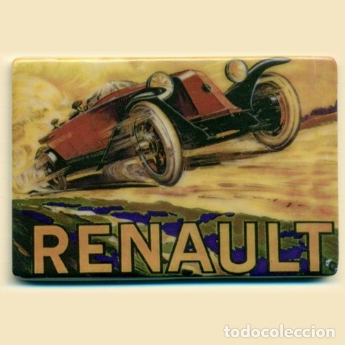 Coleccionismo: IMAN PORCELANA NEVERA - RENAULT - Foto 1