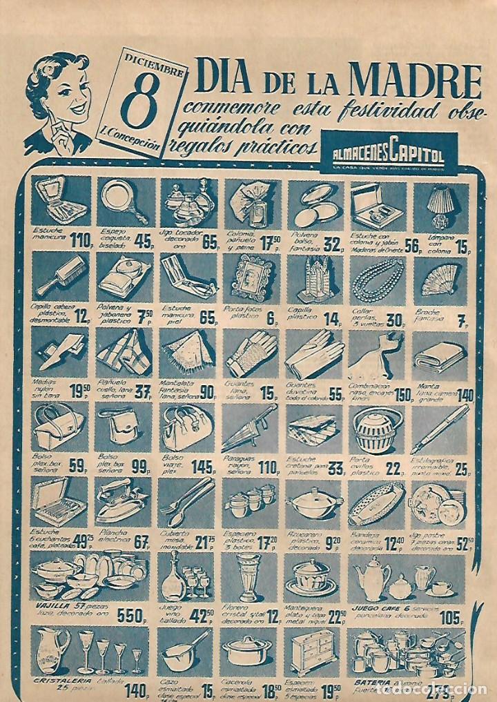 Collezionismo: A&Ntilde;O 1955 RECORTE PRENSA PUBLICIDAD COMERCIO ALMACENES CAPITOL REGALOS DIA DE LA MADRE