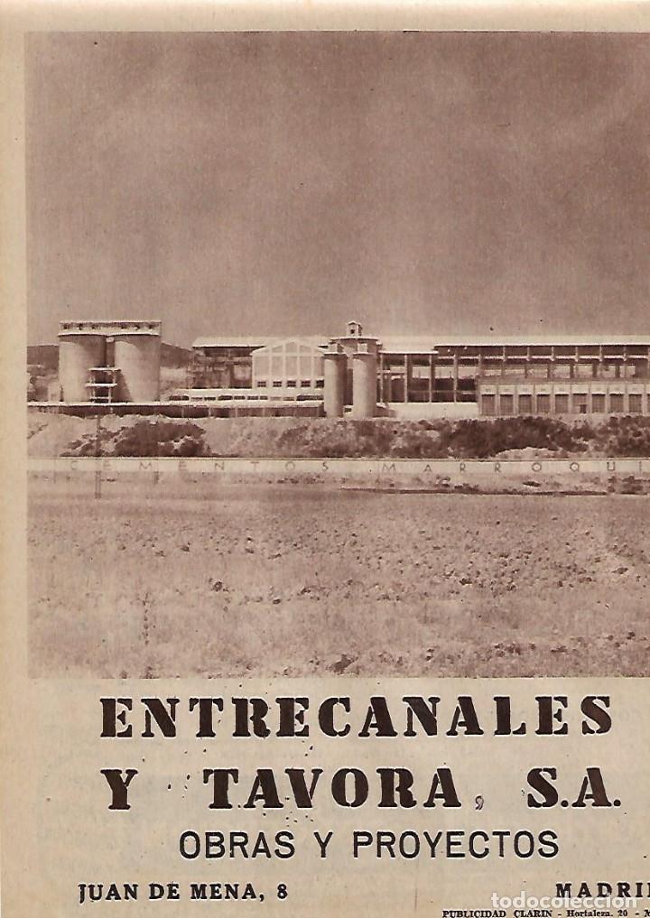 Colecionismo: A&Ntilde;O 1955 RECORTE PRENSA PUBLICIDAD ENTRECANALES Y TAVORA OBRAS Y PROYECTOS