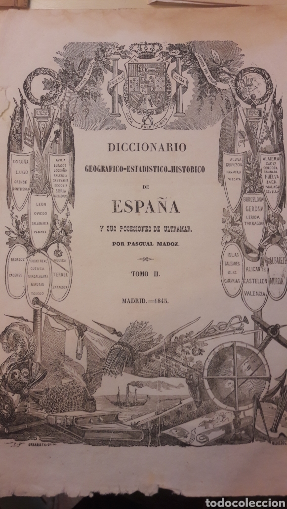 Collezionismo: Lamina 1845 Diccionario geografico madoz