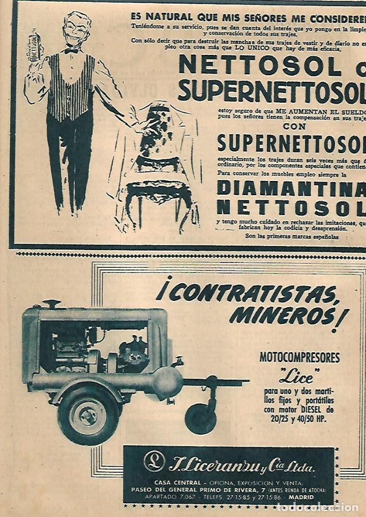 Collectionnisme: A&Ntilde;O 1956 RECORTE PRENSA PUBLICIDAD MOTOCOMPRESORES LICE LICERANZU
