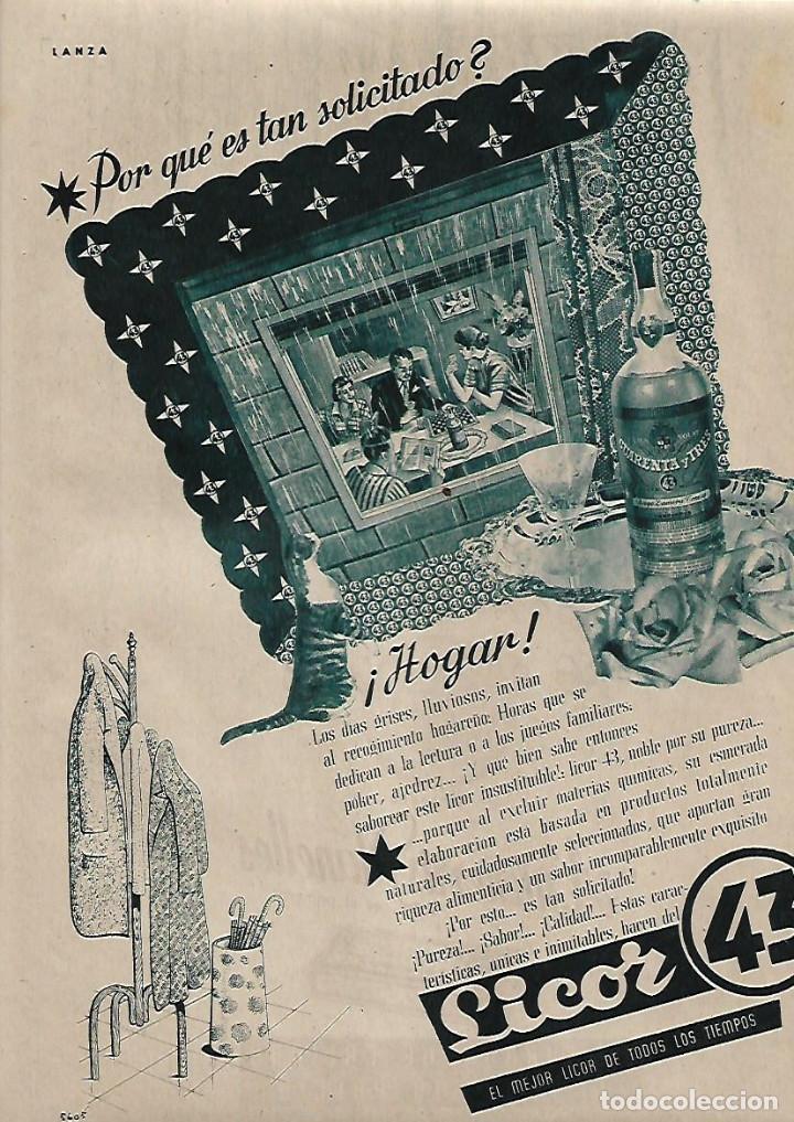 Sammelleidenschaft Papier: A&Ntilde;O 1955 RECORTE PRENSA PUBLICIDAD BEBIDAS LICOR 43 CUARENTA Y TRES