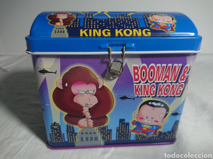Coleccionismo: Antigua Caja Met&aacute;lica Booman & King Kong, 1997, 12x10cm