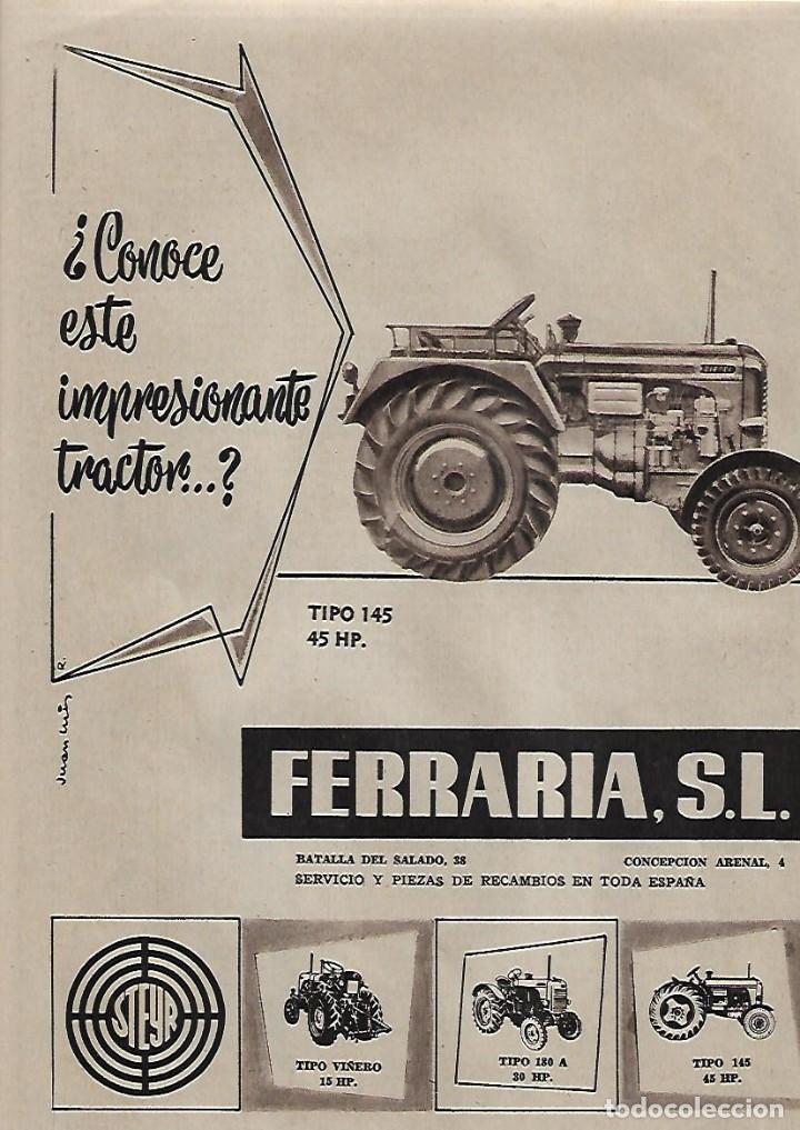 Sammelleidenschaft Papier: A&Ntilde;O 1956 RECORTE PRENSA PUBLICIDAD FERRARIA TRACTOR MAQUINARIA AGRICOLA