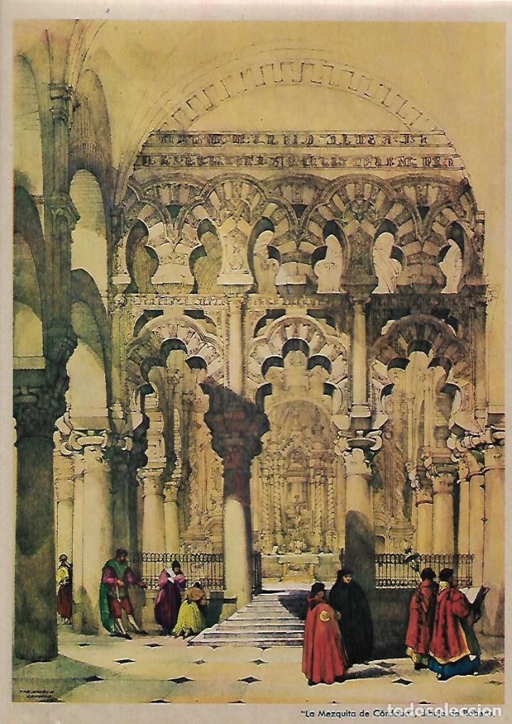 Colecionismo: A&Ntilde;O 1956 RECORTE PRENSA DIBUJO LA MEZQUITA DE CORDOBA POR ROBERTS