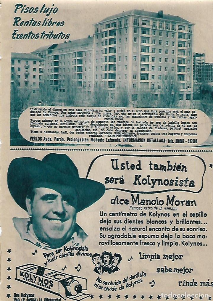 Sammelleidenschaft Papier: A&Ntilde;O 1956 RECORTE PRENSA PUBLICIDAD DENTIFRICO KOLYNOS CREMA DENTAL MANOLO MORAN PUBLICITANDO KOLYNOS