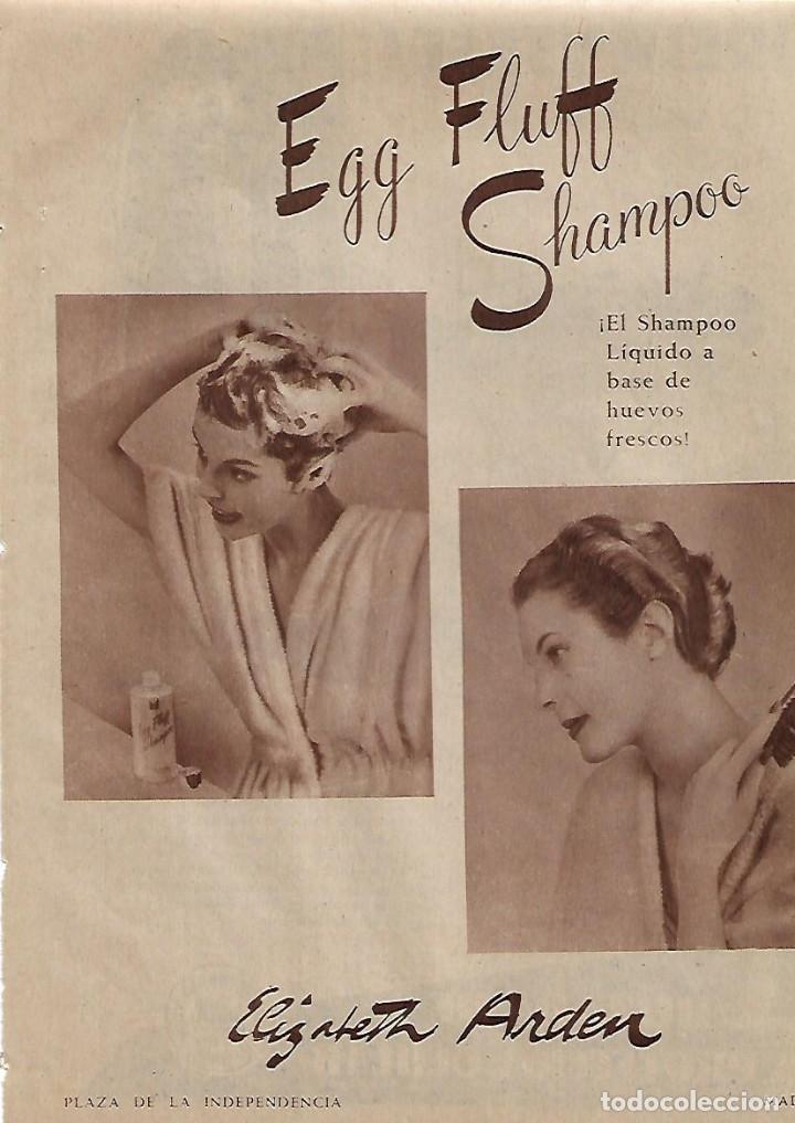 Sammelleidenschaft Papier: A&Ntilde;O 1956 RECORTE PRENSA PUBLICIDAD CHAMPU SHAMPOO ELIZABETH ARDEN PELUQUERIA CABELLO