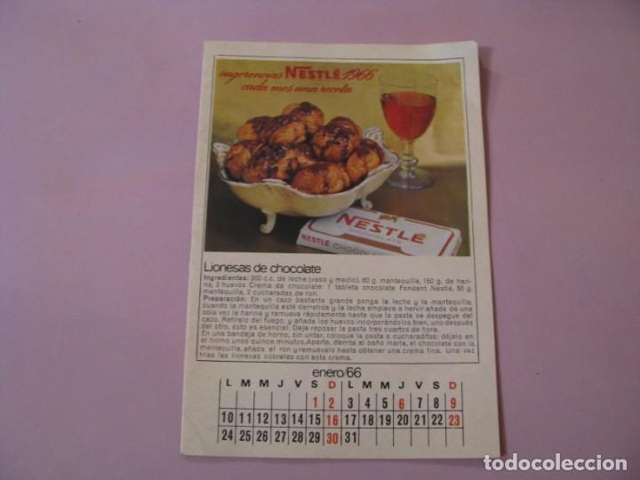 sugerencias nestle 1966. calendario con recetas - Buy Antique sheets of  paper, programs and other documents on todocoleccion