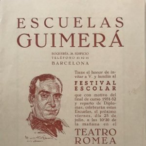 1951 Teatro Romea. Escuelas Guimerá. Festival Escolar 15,8x21,6cm
