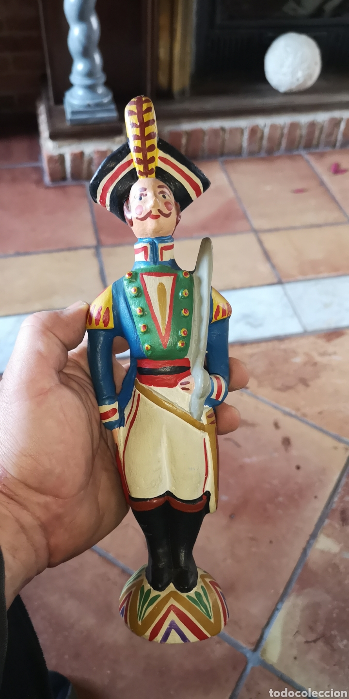 Coleccionismo: Antiguo soldado de epoca napoleonica realizado en estuco probablemente italiano
