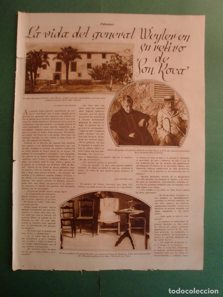 Sammelleidenschaft Papier: LA VIDA DEL GENERAL WEYLER EN SU RETIRO DE SON ROCA