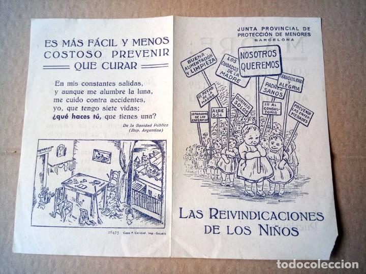 Collectionnisme: JUNTA PROVINCIAL DE PROTECCI&Oacute;N DE MENORES, FOLLETO A&Ntilde;OS 40