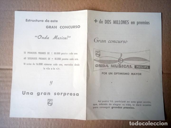 Collectionnisme: CONDICIONES DEL CONCURSO ONDA MUSICAL PHILIPS, A&Ntilde;IS 60