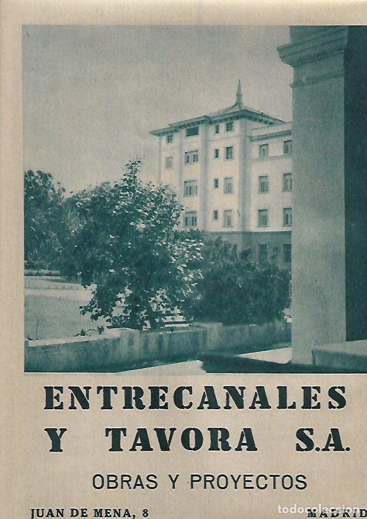 Collectionnisme: A&Ntilde;O 1956 RECORTE PRENSA PUBLICIDAD ENTRECANALES Y TAVORA OBRAS Y PROYECTOS