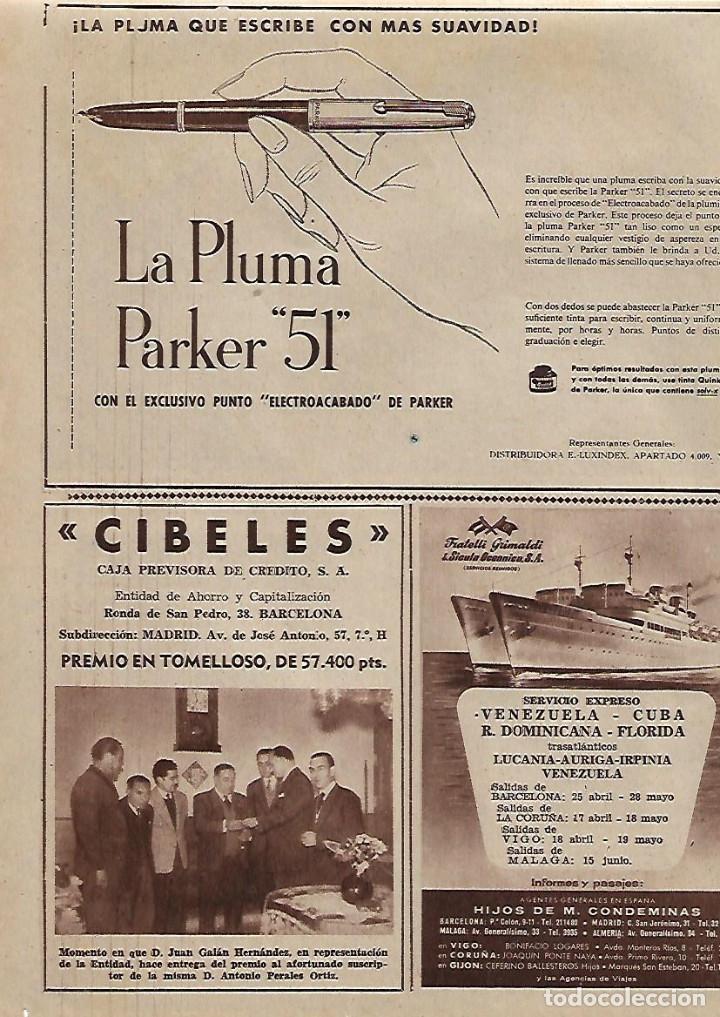 Collezionismo: A&Ntilde;O 1956 RECORTE PRENSA CIBELES PREMIO TOMELLOSO ANTONIO PERALES ORTIZ CAJA PREVISORA CREDITO