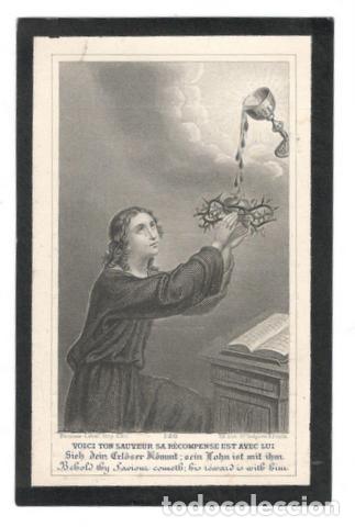 Coleccionismo: ESQUELA DE D. MANUEL ALONSO PEREIRA, Le&oacute;n 1896. 12x7'5