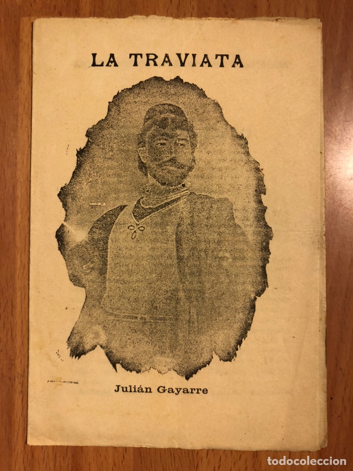 Coleccionismo: La traviata de verdi.julian gayarre.argumento