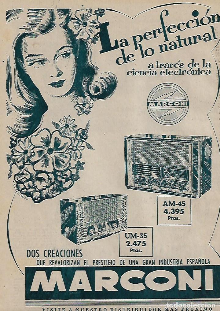 Colecionismo: A&Ntilde;O 1956 RECORTE PRENSA PUBLICIDAD ELECTRONICA RADIO MARCONI GRAN INDUSTRIA ESPA&Ntilde;OLA